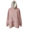 SDX01: Kids Double Layer Sherpa Lined Oversized Hoodie- Pink (5-14 Years)